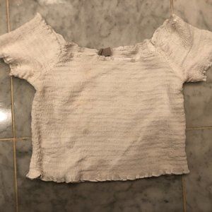 stretchy white crop top